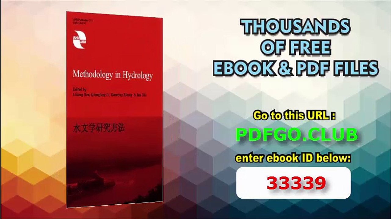 Methodology in Hydrology (IAHS Proceedings  Reports)