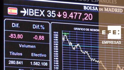 La Bolsa española pierde un 0,88% y los 9.500 puntos lastrada por la banca