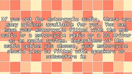 What You Should Know About Motorcycles Radios, Speakers, and Subwoofers