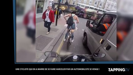 Une cycliste harcelée par un automobiliste se venge d'une manière étonnante (vidéo)
