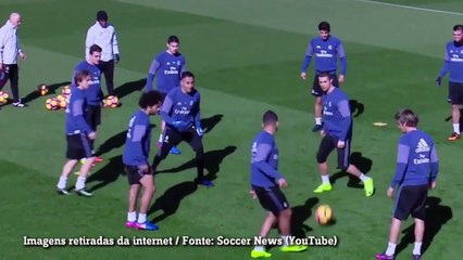 Casemiro da uma Caneta em CR7 EM TREINO