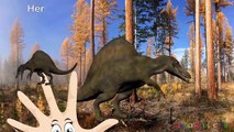 Colors Dinosaur Action Short Movies for Children | 3D Dinosaurs Finger Family Rhymes | Kid