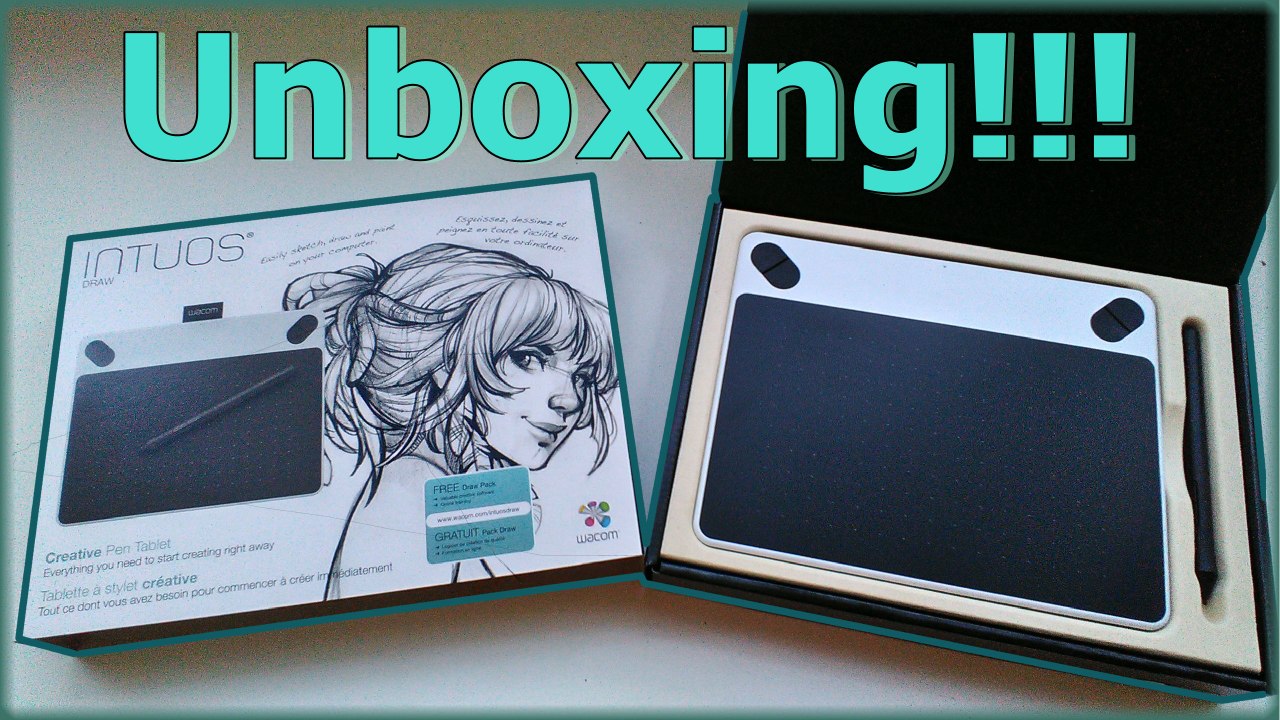 Unboxing! Mesa digital wacom intuos draw!!!