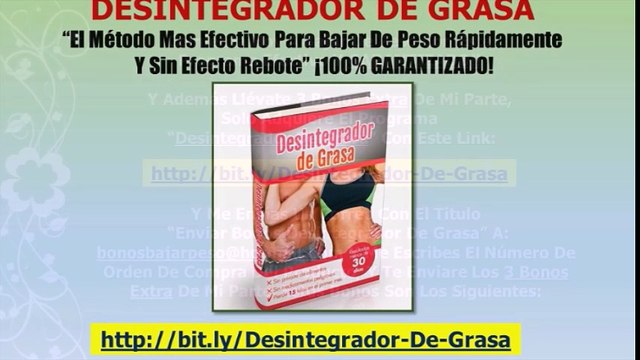 Programa De Entrenamiento Para Bajar De Peso - Desintegrador De Grasa