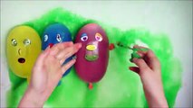 5 Wet Balloons Faces - TOP Learn Colours Water Balloon Finger Nursery Compilation