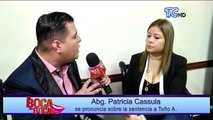 Abogada Patricia Cassula se pronuncia sobre la sentencia a Toño A.