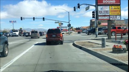 Drive from Kohls to Hesperia library; California