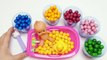 Learn Colors & Counting Baby Doll Bath Time Playing with Candy Pez and Gumballs RainbowLea