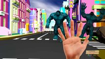 3D Fat hulk finger family rhymes for children | ironman gorilla captain america colors fin