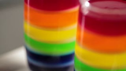 Agar Agar Rainbow Cake