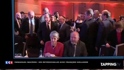 Emmanuel Macron embrasse François Hollande et fait un selfie avec Benoît Hamon (vidéo)