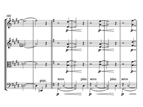 Quatuor à cordes Clems - String quartet - 4e tableau - Olivier Costa