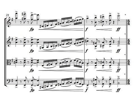 Quatuor à cordes Clems - String quartet - 2e tableau - Olivier Costa