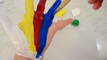 Colores de pintura de Dedo Aprender los Colores de la Familia de la parte SUPERIOR del Dedo canciones infantiles Canciones de Compilación
