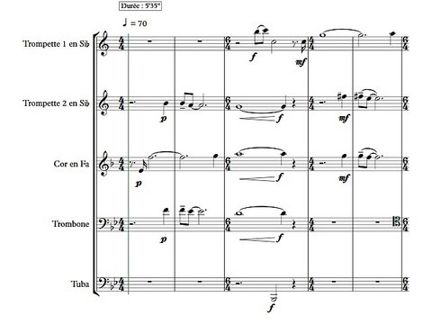 Quintette de cuivres ♂ Brass quintet - Olivier Costa - 1 Bipède