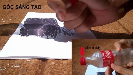 cách tạo ra lửa từ chai nước suối