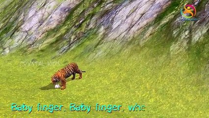 dinosaur Finger Family Nursery Children 3d English Rhymes | Animated Animals Collection