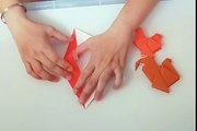 16. Simple Origami Chicken (Rooster  Cockerel) - Simple and Easy Paper Art Crafts for Kids