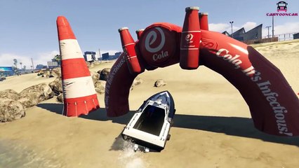 Spiderman Cars Cartoon Motorbike Police Car for Kids with Nursery Rhymes Songs for Childre