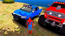 Nuevo Estilo de Spiderman y Deadpool Cosas Locas de la Policía de Monster Truck Rimas de Acción