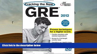 Popular Book  Cracking the New GRE with DVD, 2012 Edition (Graduate School Test Preparation)  For