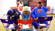 Fat Superman vs Elsa & Spiderman - DBZ Parody - Superman Kamehameha - In Real Life IRL Gok