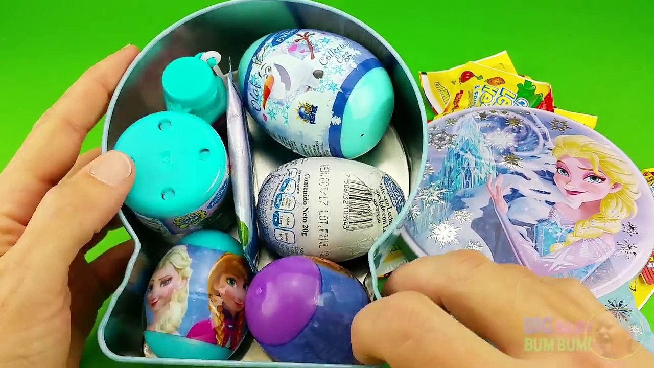 Opening Disney Princess Can Filled with Surprise Eggs and Huge JUMBO Surprise Egg!