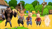 los cerdos dedo de la familia | farmees | rimas | niños canciones | rimas 3d