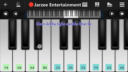 Kabhi jo badal barse (Jackpot), Arijit singh - Mobile Perfect Piano Tutorial