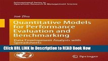 Download Free Quantitative Models for Performance Evaluation and Benchmarking: Data Envelopment