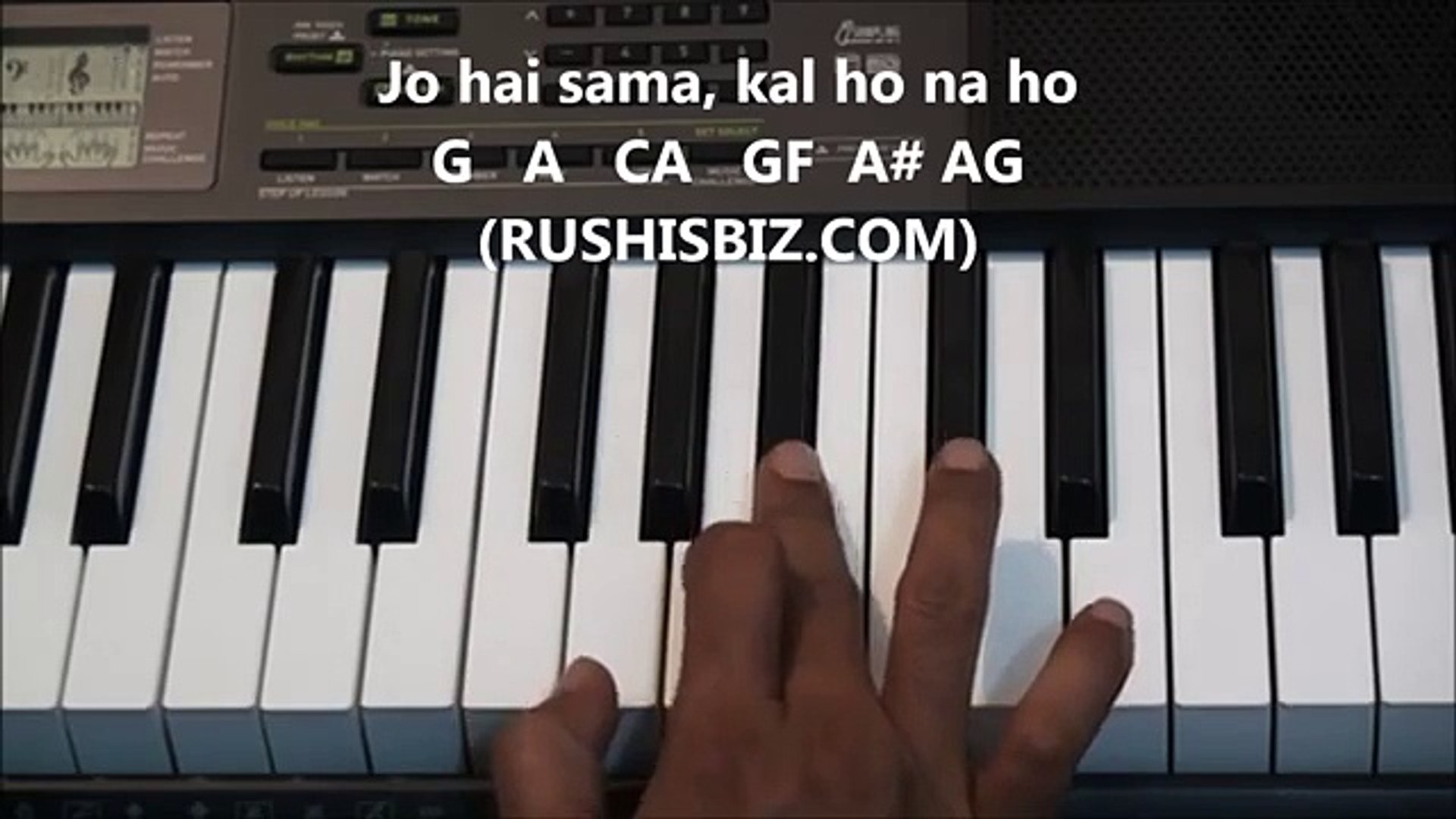 Kal Ho Naa Ho Full Song ......Piano Notes - Tutorials - video Dailymotion