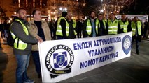 Greek police protest austerity measures