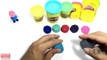 Peppa Pig & Play doh frozen! - Create ice cream rainbow with playdoh clay toys v2