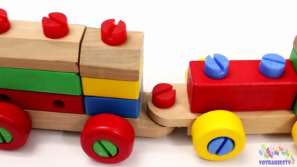 Wooden Train Toy Learning Colors with Peppa Pig Educational Video for Children Toddlers-9cZyOgApLiI