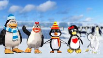 Five Little Penguins | 3D Animation Rhymes & Baby Songs | Nursery Rhymes For Childrens In