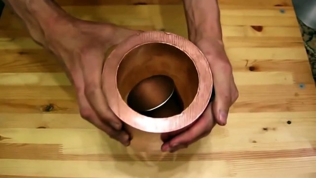 Rendre fou un aimant dans un cylindre de cuivre
