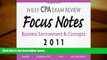 Best Ebook  Wiley CPA Examination Review Focus Notes: Business Environment and Concepts 2011  For