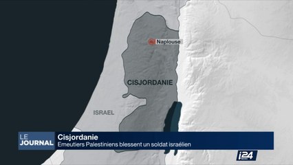 Emeutiers Palestiniens blessent un soldat israélien