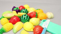 Learn Fruits English Names Toy Velcro Cutting Food Play Doh Surprise Eggs Toys