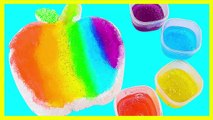 How To Make Play Doh Color Foam Rainbow Apple Clay Learn the Recipe DIY 칼라폼 플레이도우 무지개 사과 만
