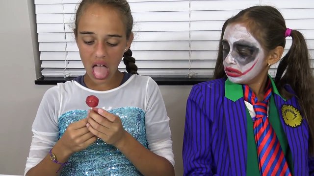 JOKER GIRL GIANT CHOCOLATE! w_ Frozen Elsa Hulk Sophia Sarah SURPRISE Toys In Real Life-w23Q0VW41QE