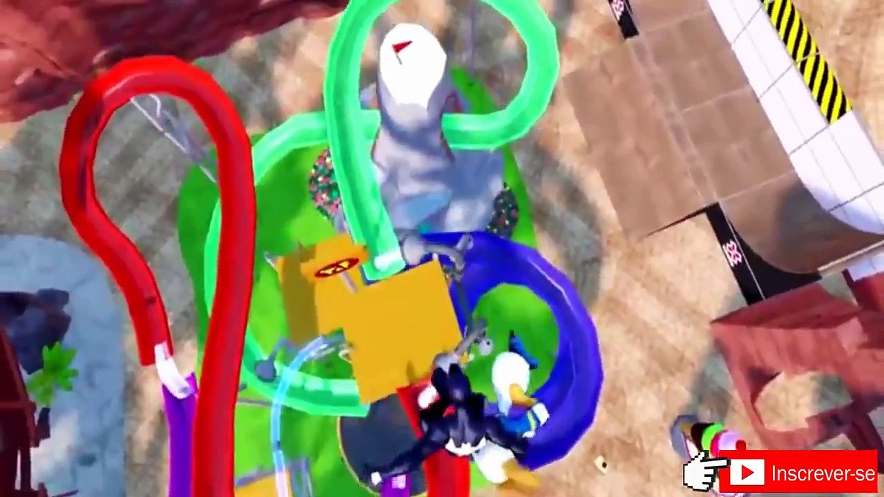 Spiderman en español ♦ Hombre Araña con Rayo McQueen ♦ Videojuego de carreras de car