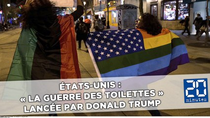 下载视频: États-Unis : « La guerre des toilettes » lancée par Donald Trump