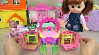 Baby doll and Two stoy house toys - Bath and Sleep in Bed-07dZnCe0oeY