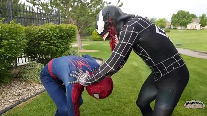 Spiderman Vs Venom In Real Life! Superhero Kidnapped Fun Battle Movie!