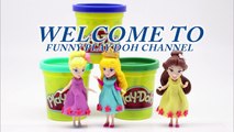 Disney Princess Ariel Rapunzel Cinderella Belle & Aurora PLAY DOH DRESS UP Fun Figurine Cr