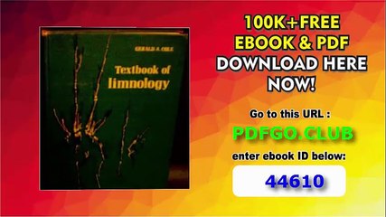 Textbook of limnology