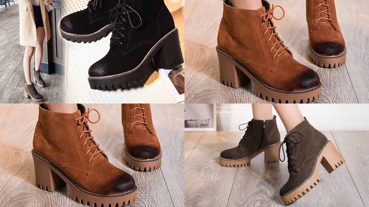 รองเท้าผ้าใบหุ้มข้อ หนังกลับบูทสั้นมาร์ติน นำเข้า ไซส์33ถึง43 - พรีออเดอร์RB2431 ราคา2000บาท