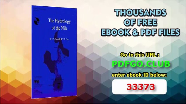 The Hydrology of the Nile (IAHS Special Publications)