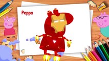 Peppa Pig Masquerade Iron Man Captain America Finger Family Nursery Rhymes Lyrics